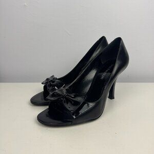 Enzo Angiolini Black Bow Heels Size 7.5